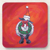 Kerstmis op rood drankjes onderzetter (Voorkant)