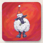 Kerstmis op rood drankjes onderzetter (Voorkant)