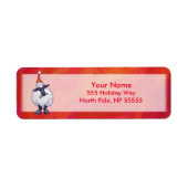 Kerstmis op rood etiket (Voorkant)