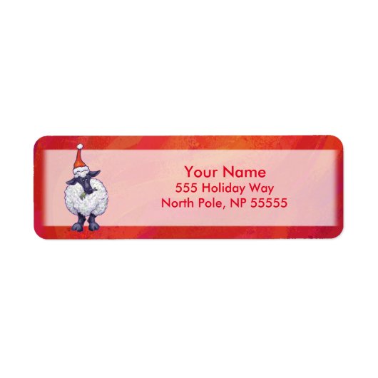 Kerstmis op rood etiket (Voorkant)