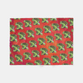 Kerstmis op rood fleece deken (Voorkant (Horizontaal))