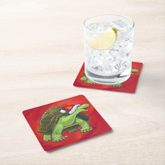 Kerstmis op rood kartonnen onderzetters (Insitu)