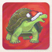 Kerstmis op rood kartonnen onderzetters (Voorkant)