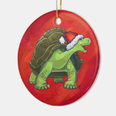 Kerstmis op rood keramisch ornament (Links)