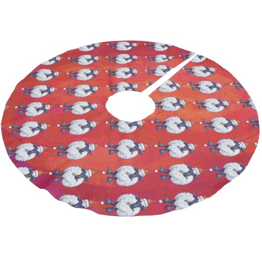 Kerstmis op rood kerstboom rok (Gekanteld)