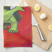 Kerstmis op rood theedoek (Quarter Fold)