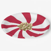 Kerstmis op Snoep Peppermint Papieren Bordje (Gekanteld)