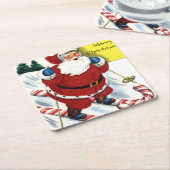 Kerstmis op snoepsuikerriet kartonnen onderzetters (Schuin)