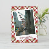 Kerstmis op State St., Chicago plat kerstkaart (Staand voorkant)