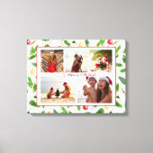 Kerstmis op strand 5 foto Collage Modern Canvas Afdruk (Voorkant)