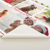 Kerstmis op strand 5 foto Collage Modern Sherpa Deken (3/4)