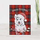 Kerstmis op Tartan Betaalde Kaart (Voorkant)