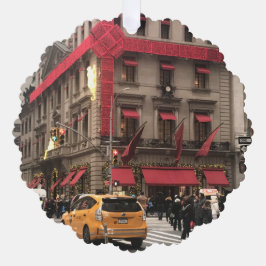 Kerstmis op vijfde plaats New York City NYC Ornament Kaart