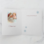 Kerstmis op vintage Santa wijze Kaart (Binnen)
