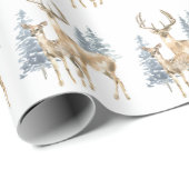 Kerstmis op White Cadeaupapier (Rol Hoek)