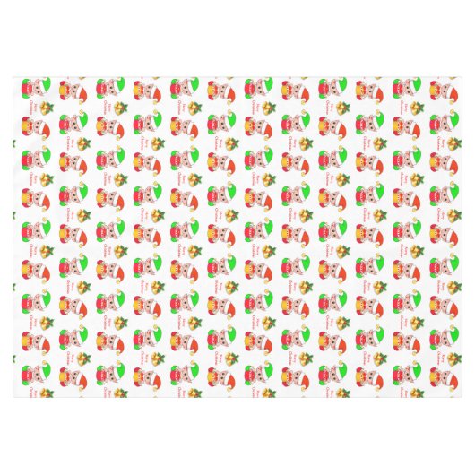 Kerstmis op wit tafelkleed (Voorkant (Horizontaal))