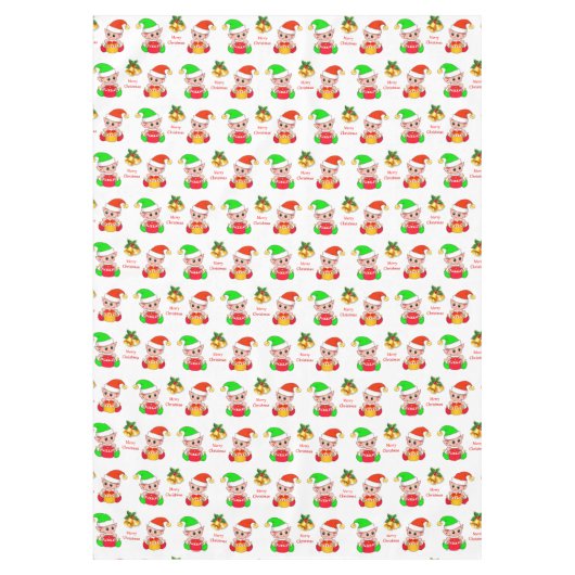 Kerstmis op wit tafelkleed (Voorkant)