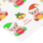 Kerstmis op wit tafelkleed (Gekanteld)