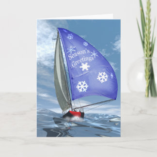 Kerstmis op zee feestdagen kaart