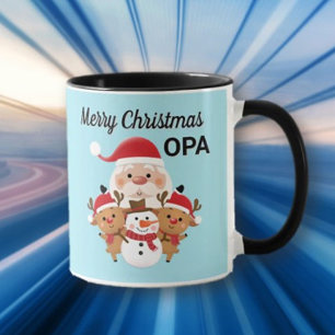 Kerstmis OPA cadeauwinkel Mok