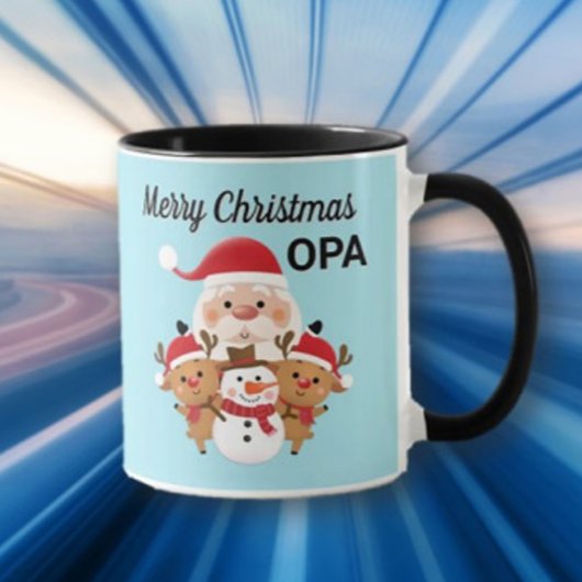 Kerstmis OPA cadeauwinkel Mok