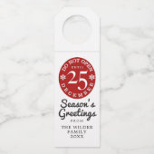 Kerstmis: open geen Label met flesjes (Voorkant)