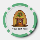 Kerstmis open haard clipart poker chips (Achterkant)
