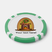 Kerstmis open haard clipart poker chips (Enkel)