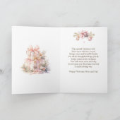 Kerstmis open haard Mam & Pap Feestdagen Kaart (Binnen)