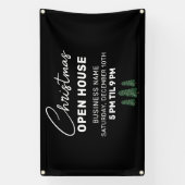 Kerstmis Open Huis Elegant Klein Bedrijf Douane Spandoek (Verticaal)
