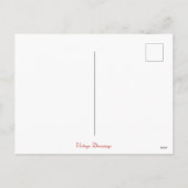 Kerstmis opnieuw in de jaren vijftig van de Mode Feestdagenkaart (Achterkant)