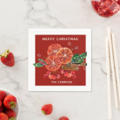 Kerstmis Oranje Slicks Cinnamon Sticks Red Servet (Insitu)