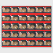 Kerstmis Oranje Tabby Cat Cadeaupapier (Vlak)