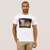 Kerstmis Oranje Tabby Cat T-shirt (Voorkant volledig)