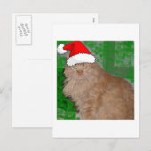 Kerstmis Oranje Tabby Kitty Cat Feestdagenkaart (Voorkant / Achterkant)