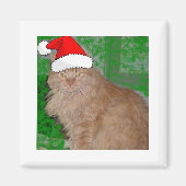 Kerstmis Oranje Tabby Kitty Cat Magneet (Voorkant)