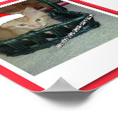 Kerstmis Oranje Tabby Kitty Cat Poster (Hoek)