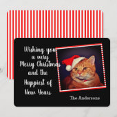 Kerstmis Oranje tablet Feestdagenkaart (Voorkant / Achterkant)