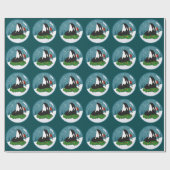 Kerstmis Orca Killer Whale Cadeaupapier (Vlak)