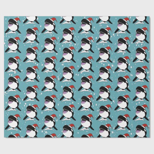 Kerstmis Orca Killer Whale Cadeaupapier (Vlak)