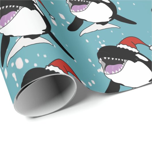 Kerstmis Orca Killer Whale Cadeaupapier (Rol Hoek)
