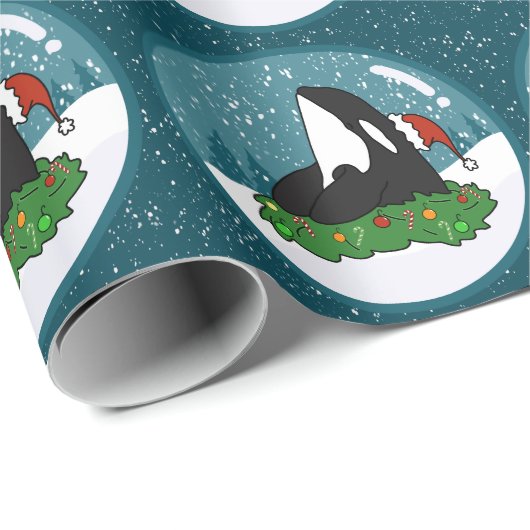 Kerstmis Orca Killer Whale Cadeaupapier (Rol Hoek)