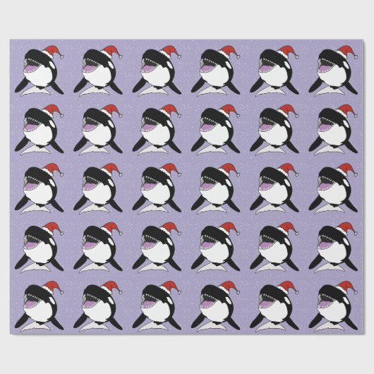 Kerstmis Orca Killer Whale Cadeaupapier (Vlak)