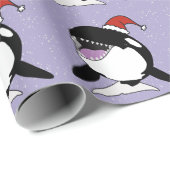 Kerstmis Orca Killer Whale Cadeaupapier (Rol Hoek)