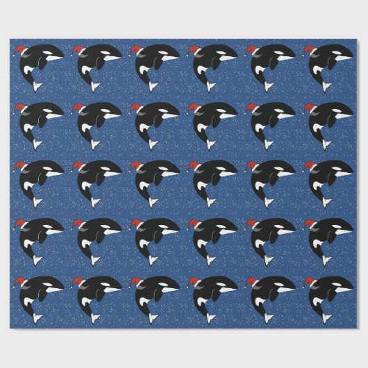Kerstmis Orca Killer Whale Cadeaupapier (Vlak)