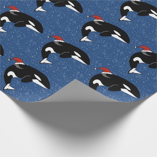 Kerstmis Orca Killer Whale Cadeaupapier (Hoek)