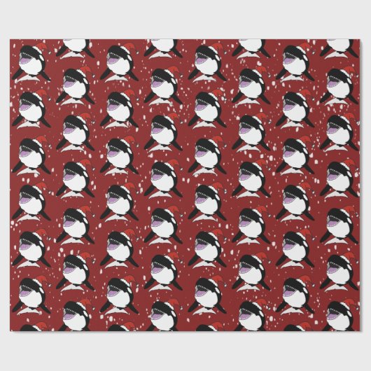 Kerstmis Orca Killer Whale Cadeaupapier (Vlak)