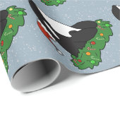 Kerstmis Orca Killer Whale Cadeaupapier (Rol Hoek)