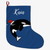 Kerstmis Orca Killer Whale Grote Kerstsok (Voorkant)