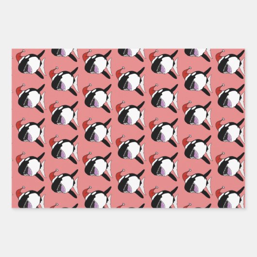 Kerstmis Orca Killer Whale Inpakpapier Vel (Voorkant 2)